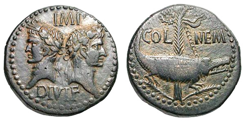 25 mm Very rare 11.3 grams Details about   Vitellius Augustus 69 AD Dupondius 